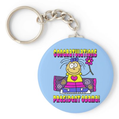 CONGRATULATIONS MR PRESIDENT KEY CHAINS by OBAMAKIDS