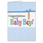 congratulations new baby boy greeting card