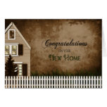 Congratulations - New Home - Brown Tones Greeting Card