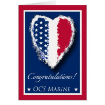 Congratulations, Officer Candidates School, Marine Greeting Card