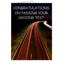 CONGRATULATIONS ON PASSING YOUR DRIV... GREETING CARDS