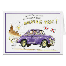 Congratulations on passing your driving test greeting card