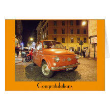 Congratulations on passing your test Fiat Greeting Card
