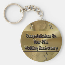 Congratulations On Your 50th Wedding Anniversary Keychains