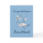 Congratulations on your Bar Mitzvah!-Blue Card