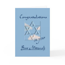 Congratulations on your Bar Mitzvah!-Blue Card