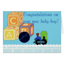 Congratulations on your new baby boy Card