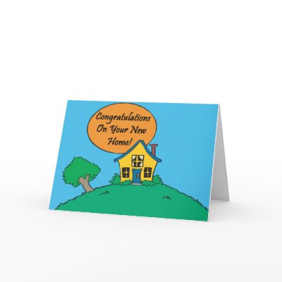 congratulations on your new home greeting card by freespiritdesigns