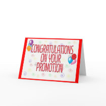 Congratulations On Your Promotion Card