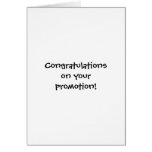 Congratulations on your promotion! cards