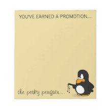 Congratulations on your well earned promotion memo notepads