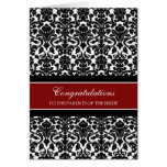 Congratulations Parents of the Bride Red Black Cards