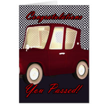Congratulations passed driving test cards
