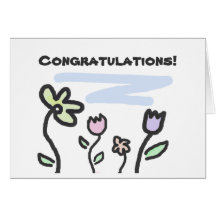 Congratulations! - Pastel Garden Card