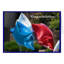 Congratulations patriotic balloons greeting card