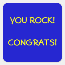 Congratulations Square Stickers