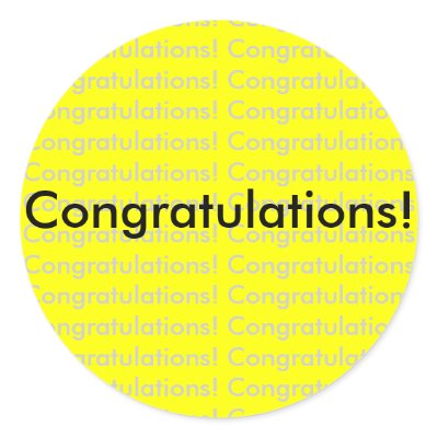 Congratulations! sticker by JessicaInSeattle