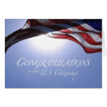 Congratulations US Citizenship US Flag Greeting Cards