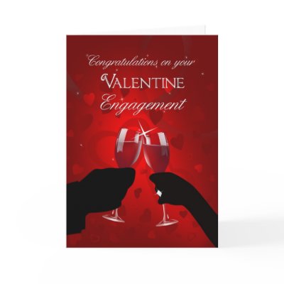 Congratulations Valentine's Day Engagement Greeting Card by SquirrelHugger