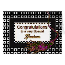 Congrautlations Graduate  (Chequered) Greeting Card