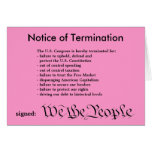 Congress Pink Slip card