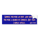 Congress (Twain) Bumper Stickers