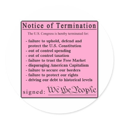 Congressional Pink Slip stickers by Patriot_Resistance