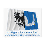Connacht Province Waving Flag with Name Post Cards