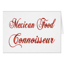 Connaisseur mexicain de nourriture cartes de vœux