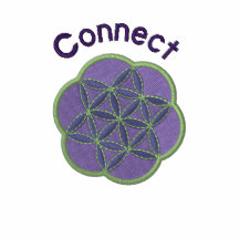 Connect with family and friends embroidered polo shirt