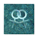 Connected Female Symbols Design Magnet 001