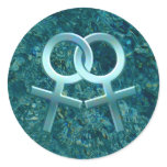 Connected Female Symbols Design Stickers 001