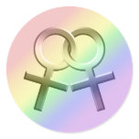 Connected Female Symbols Design Stickers 004
