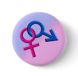 Connected Male and Female Symbols Button 001