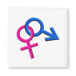 Connected Male and Female Symbols Magnet 003