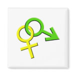 Connected Male and Female Symbols Magnet 009