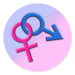 Connected Male and Female Symbols Stickers 001