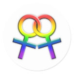 Connected Rainbow Female Symbols Stickers 02