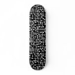 Connected Spots - White on Black Skateboard