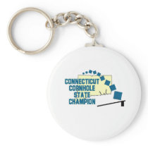 Connecticut Cornhole Champion Key Chain