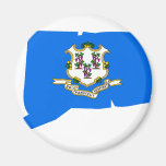 Connecticut Flag Map Fridge Magnet