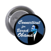 Connecticut for Barack Obama Pinback Button