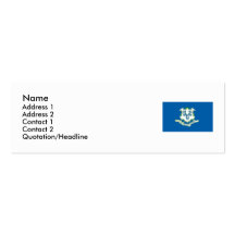 Connecticut Map and State Flag Business Cards