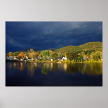 Connecticut River Autumn Storm Bellows Falls Posters