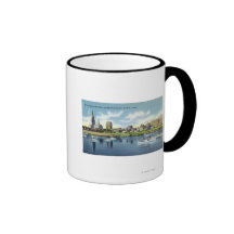 Connecticut River View of the Hartfort Skyline Mugs