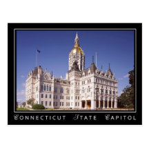 Connecticut State Capitol building in Hartford Postcard