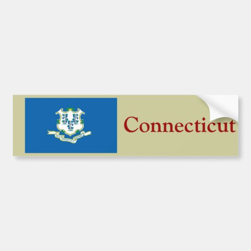 Connecticut State Flag Bumper Sticker