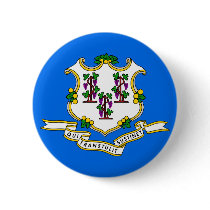 Connecticut State Flag Buttons