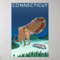 ConnecticutCuttlefish Scene Print