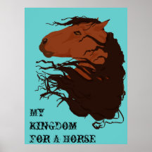 Connemara stallion "My Kingdom for a Horse" Print